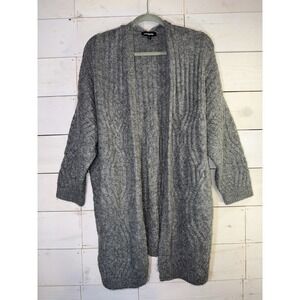 Express Gray Wool Blend Sweater Cardigan Size Medium Casual